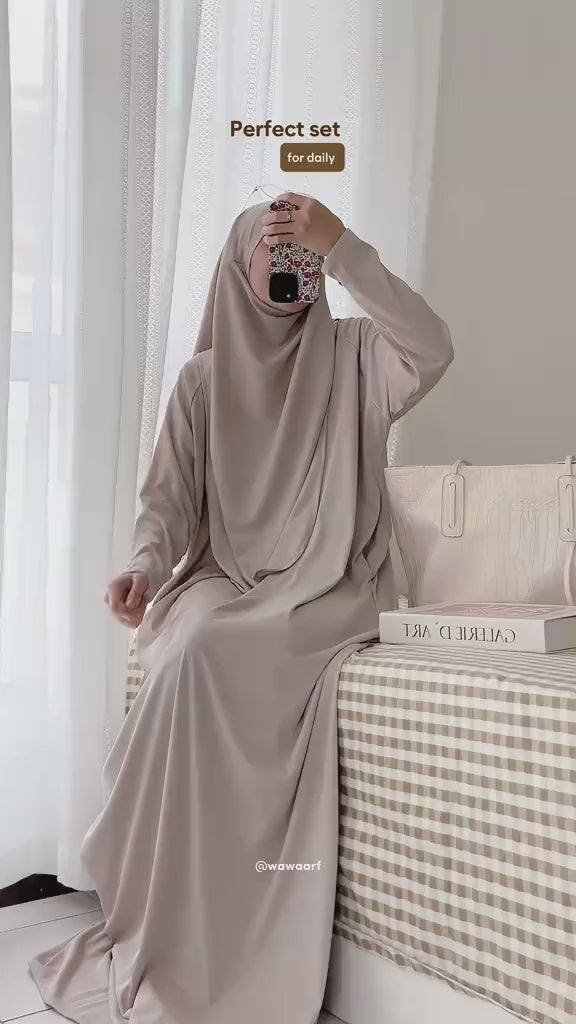 JUBAH DANIA PREMIUM | IRONLESS COTTON RIBBED | MESRA WUDHUK